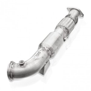 Ford Focus Performance Exhaust - Stainless Works - 3in High-Flow Cats Downpipe - `13-`18